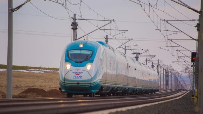 Reduction of travel time between Ankara and Izmir by high-speed train to 3.5 hours.