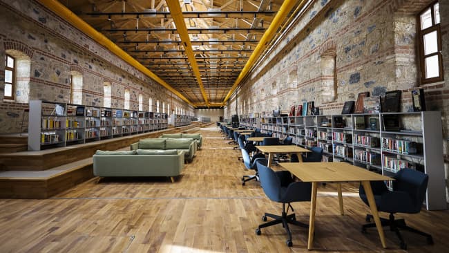 The largest library in Istanbul is opening.