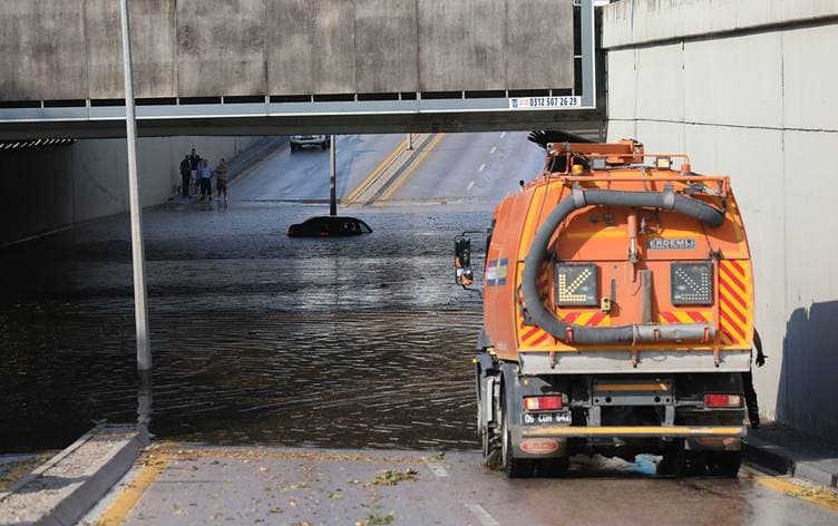 Flood, storm, and tornado warning in Ankara.