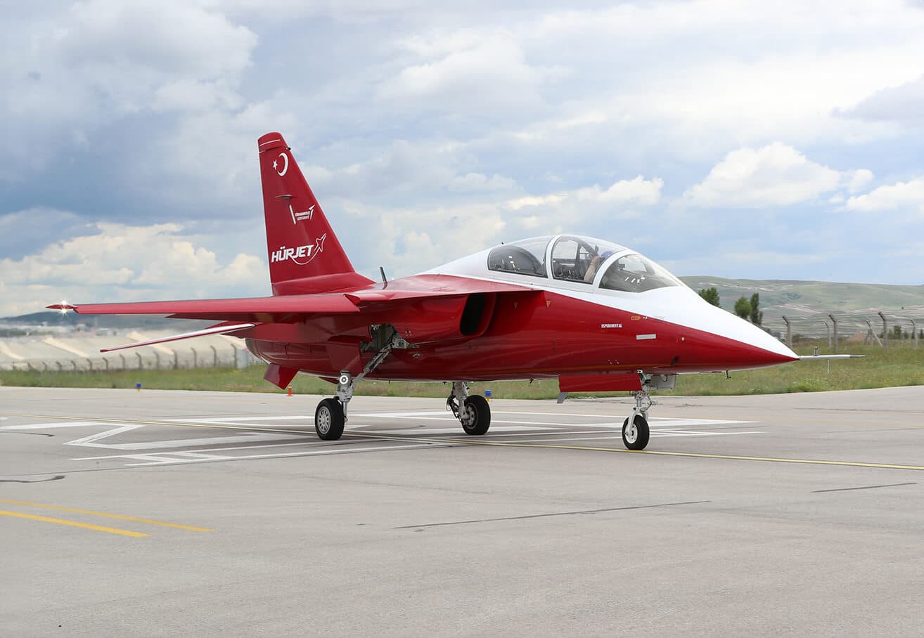The first jet-powered airplane of Turkey.