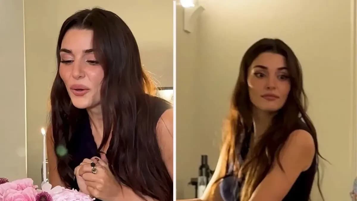 Hande Erçel Gets a Birthday Surprise on the Set of “Two Worlds, One Wish”